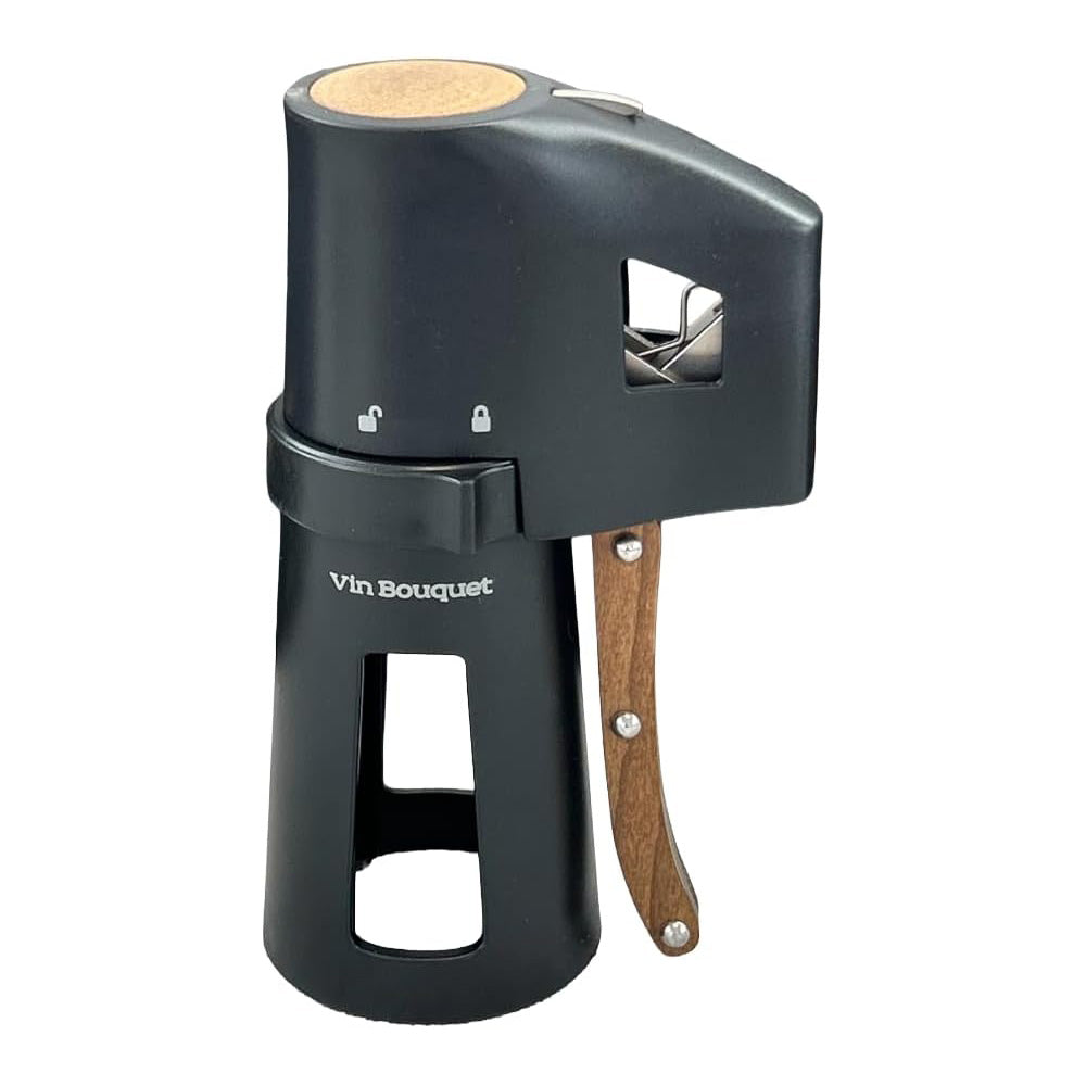 Tirbuson pentru sampanie, negru, 18 cm - VIN BOUQUET