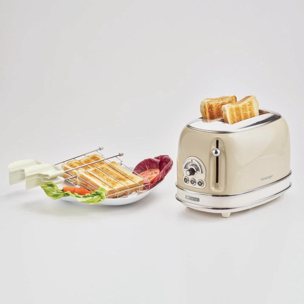 Toaster pentru 2 felii de paine, bej, Vintage - ARIETE - Image 1