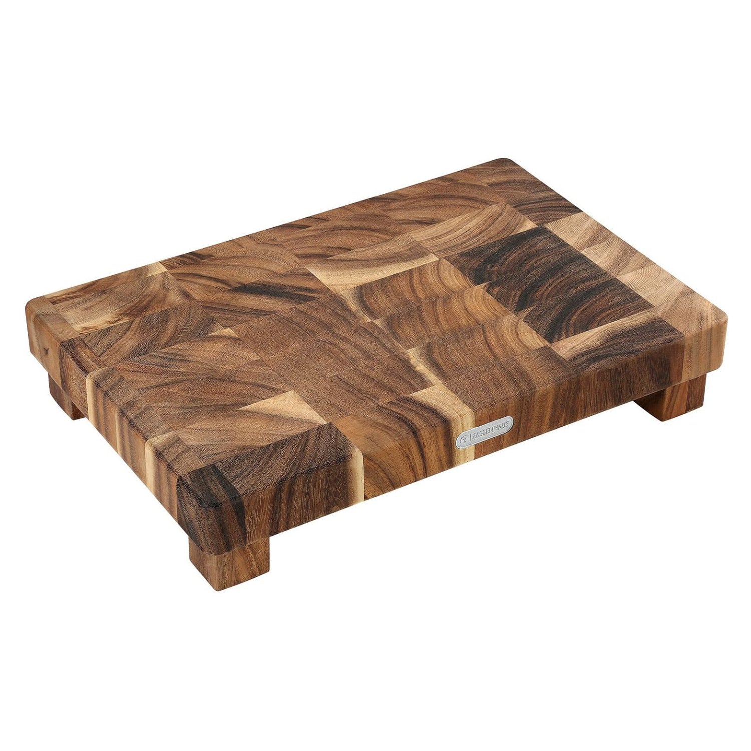 Tocator cu picioare din lemn de salcam, 45 x 30 cm - ZASSENHAUS