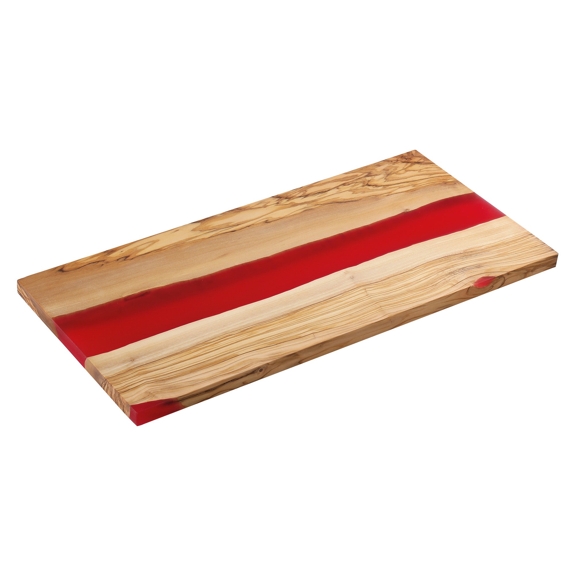 Tocator din lemn de maslin, rosu, 45x22 cm - ZASSENHAUS