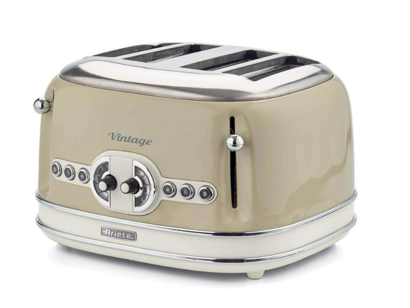 Toaster pentru 4 felii de paine, bej, Vintage - ARIETE