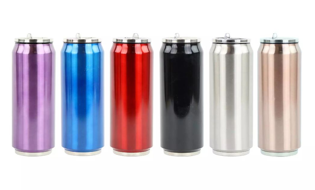 Cutie izoterma cu pai, 500ml, culoare cupru - YOKO DESIGN - Image 1