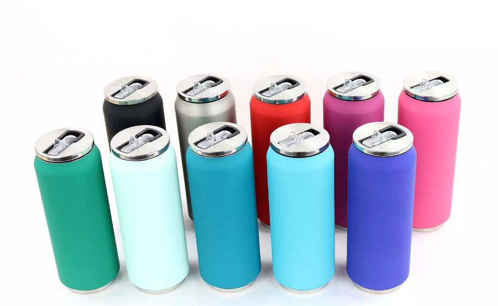 Cutie izoterma cu pai, 500 ml, model Navy, colectia Soft touch - YOKO DESIGN - Image 1