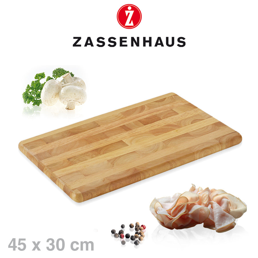 Tocator din lemn de arbore de cauciuc, 45 x 30 cm - ZASSENHAUS - Image 2