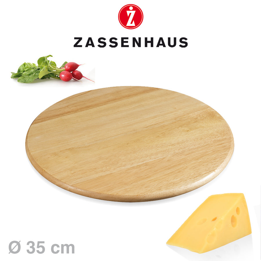Platou rotativ din lemn de arbore de cauciuc, 35 cm - ZASSENHAUS - Image 1