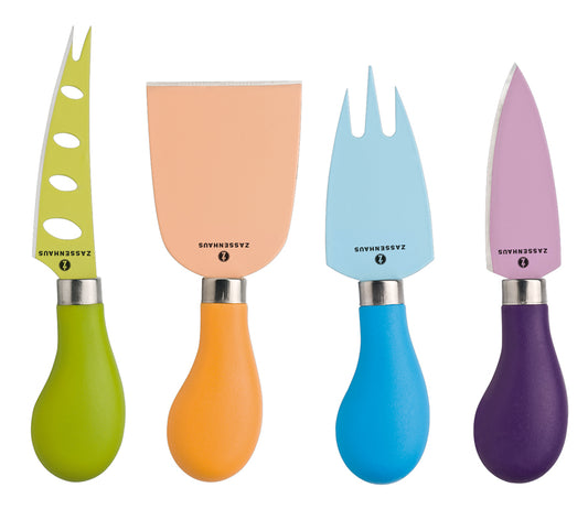 Set de 4 cutite pentru branzeturi, diverse culori - ZASSENHAUS