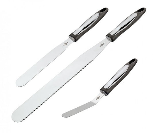 Set 3 spatule pentru patiserie, inox - KUCHENPROFI