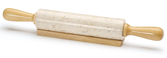 Facalet din marmura,  47 cm, cu manere de lemn - KUCHENPROFI
