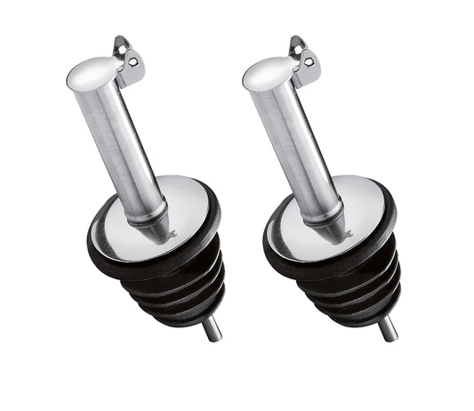 Set 2 dopuri cu picurator, inox si silicon, model Mezzo - CILIO