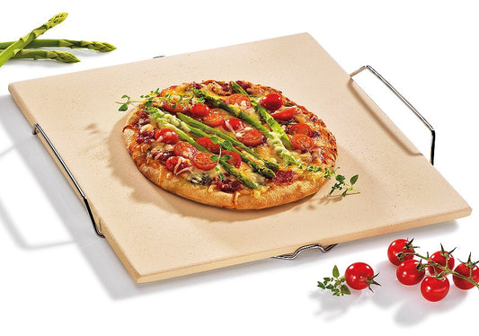 Blat patrat din piatra pentru pizza, 38 x 35 cm - KUCHENPROFI