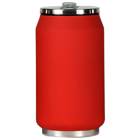 Cutie izoterma cu pai, 280ml, rosu mat, colectia Soft touch - YOKO DESIGN