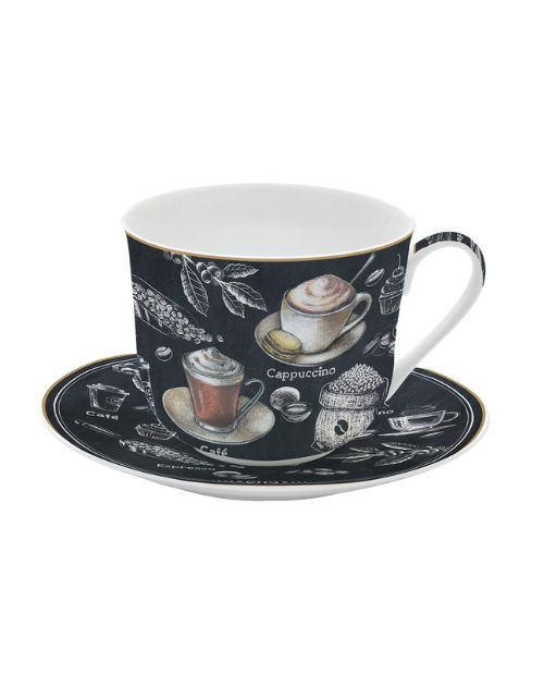 Ceasca si farfurioara pentru mic dejun, 400 ml, Barista - SIMONA'S COOKSHOP
