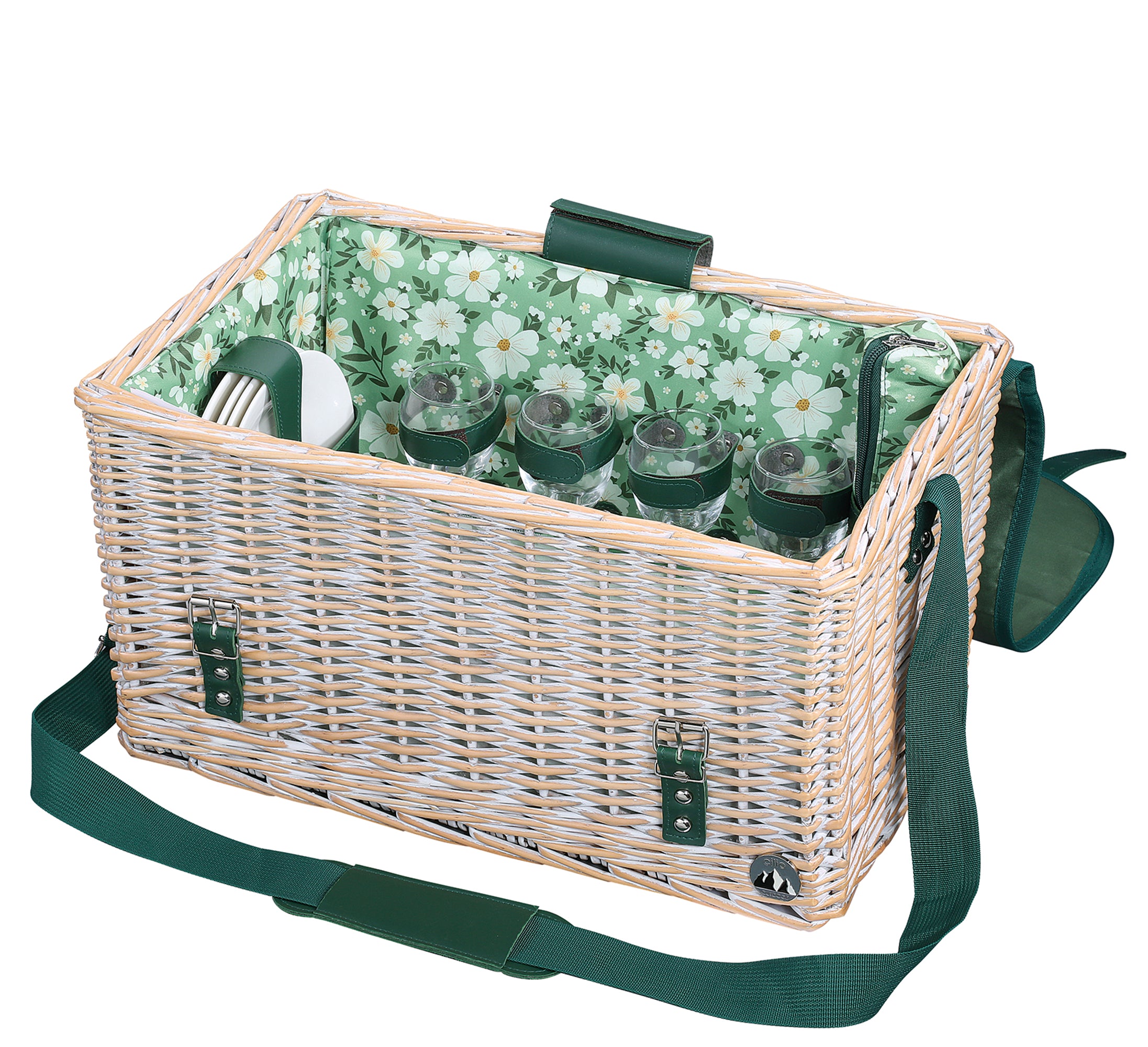 Cos de picnic pentru 4 persoane, salcie impletita, model Ponza - Zassenhaus