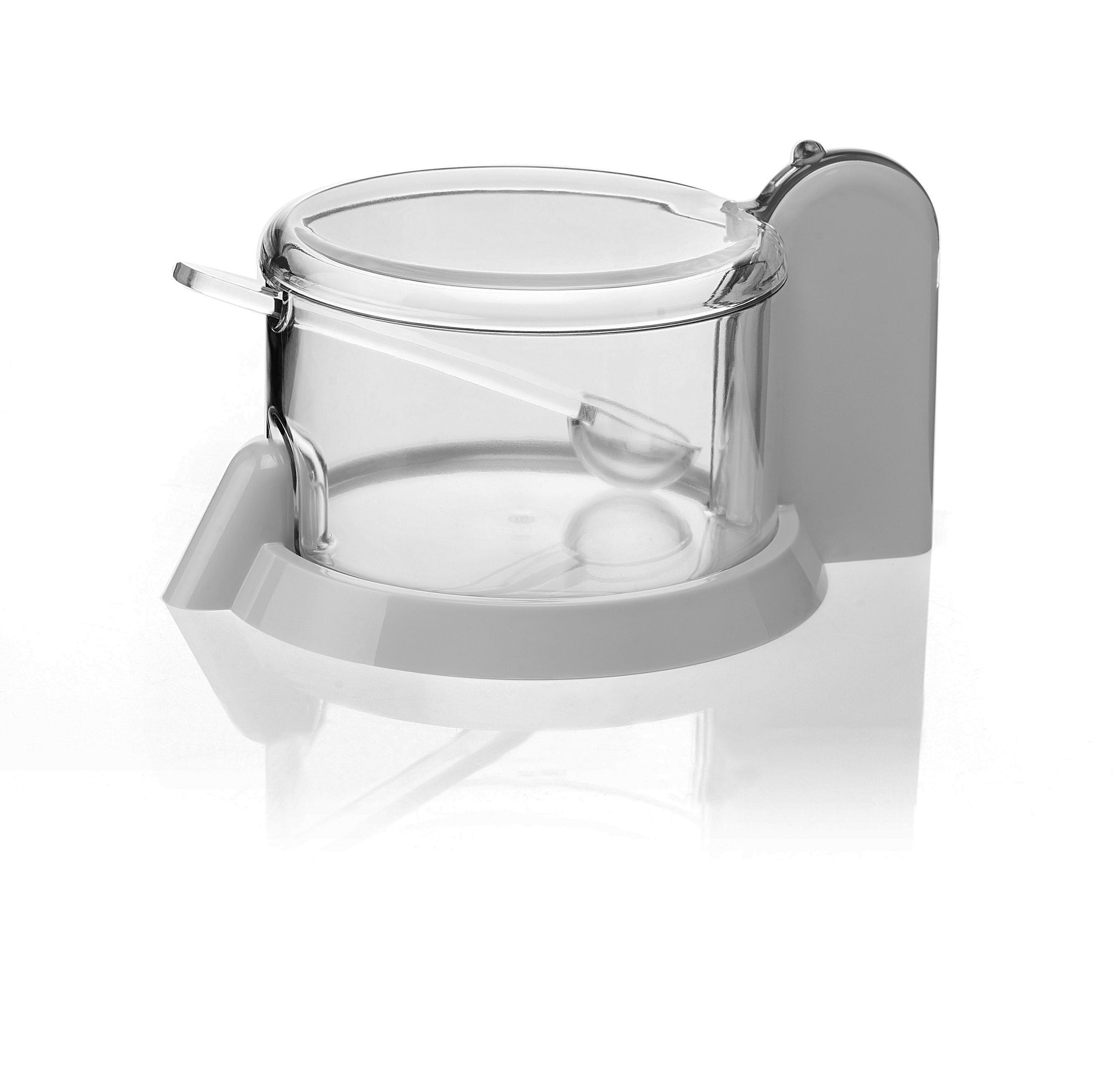 Vas pentru parmezan cu lingurita, acril, 15 cm, colectia Forme Casa - GUZZINI