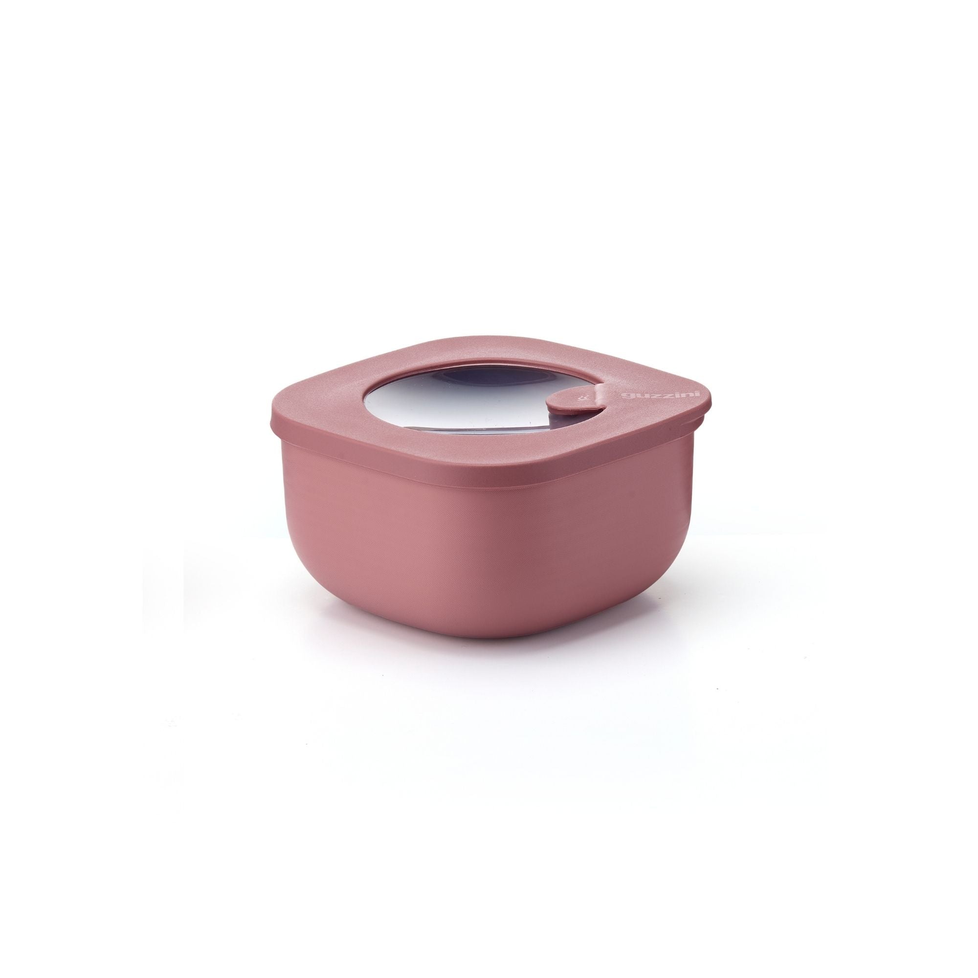 Cutie cu capac pentru depozitare, patrat, 450 ml, visiniu, Store&More Bio – GUZZINI