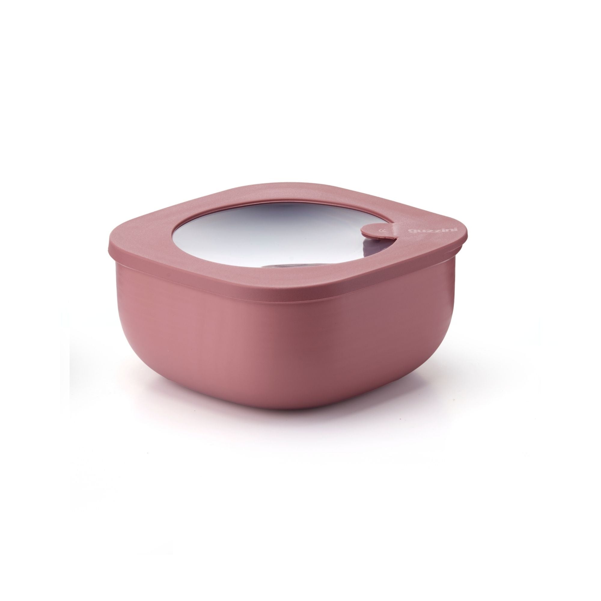 Cutie cu capac pentru depozitare, patrat, 975 ml, visiniu, Store&More Bio – GUZZINI