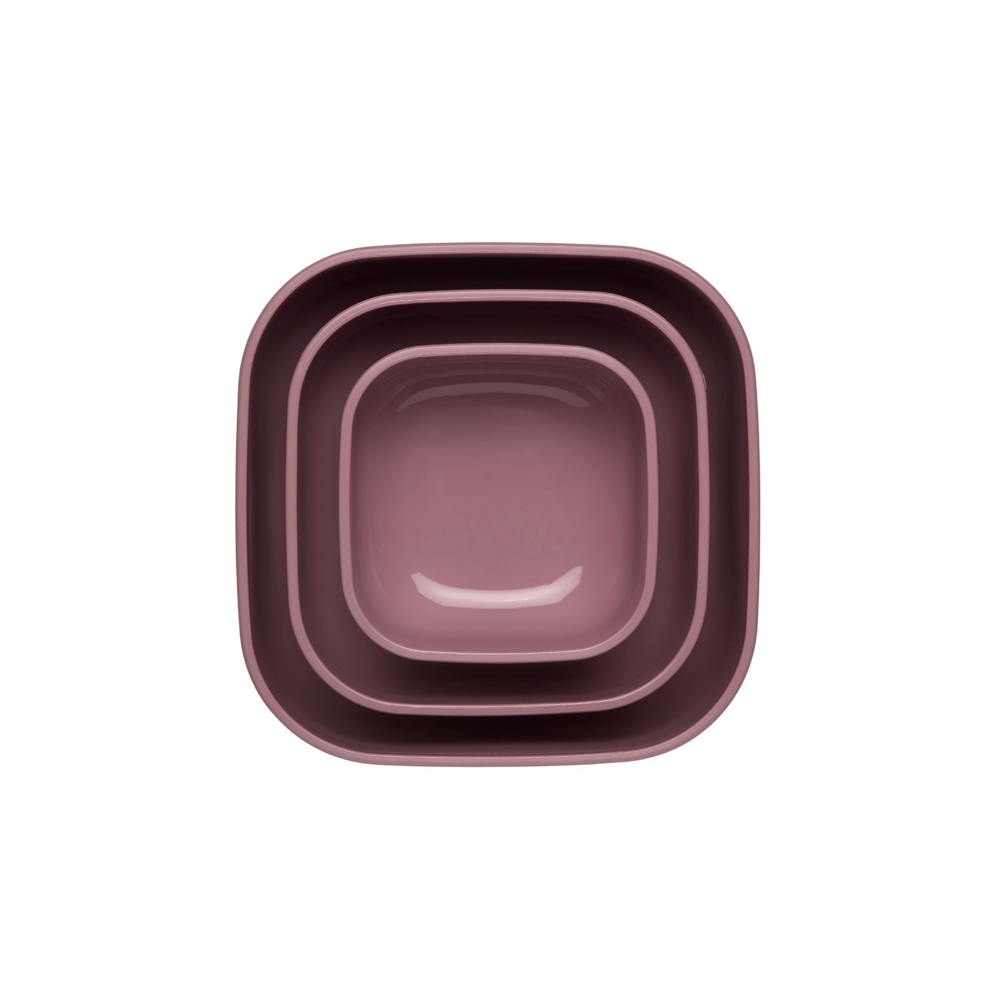 Cutie cu capac pentru depozitare, patrat, 2800 ml, visiniu, Store&More Bio – GUZZINI