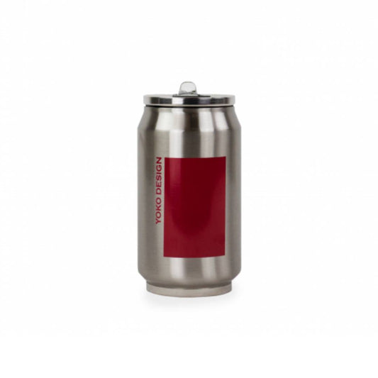 Cutie izoterma cu pai, 280ml, rosu duo - YOKO DESIGN