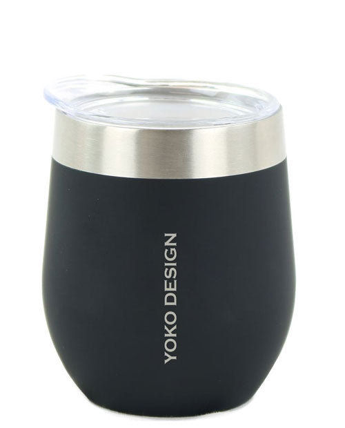 Cana izoterma, 250ml, negru, colectia Soft touch - YOKO DESIGN