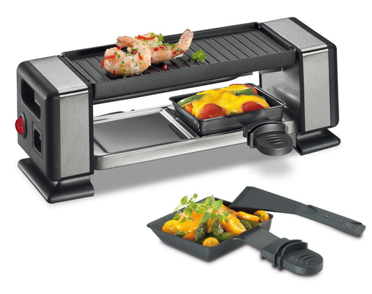 Gratar electric cu 2 raclette, negru, model Vista 2 Plus - KUCHENPROFI
