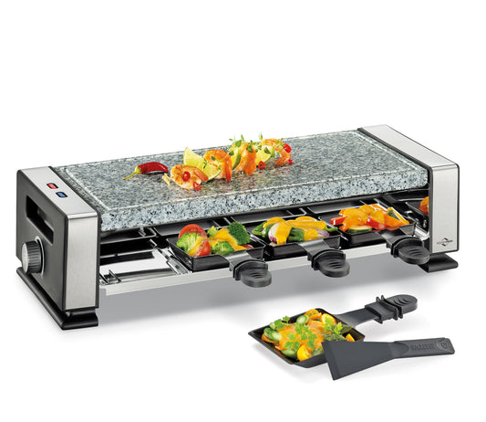 Plita electrica cu piatra fierbinte si 8 raclette, model Vista 8 - KUCHENPROFI