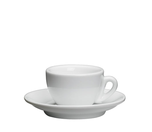 Ceasca si farfurie de espresso, alb, 50 ml, colectia Roma - CILIO