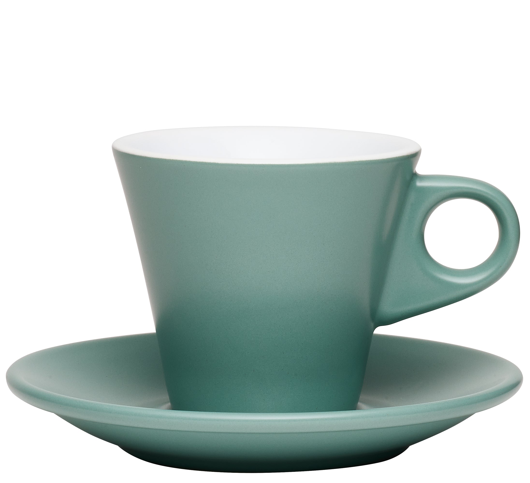 Ceasca si farfurie de cappuccino, verde, 125 ml, colectia Napoli - CILIO