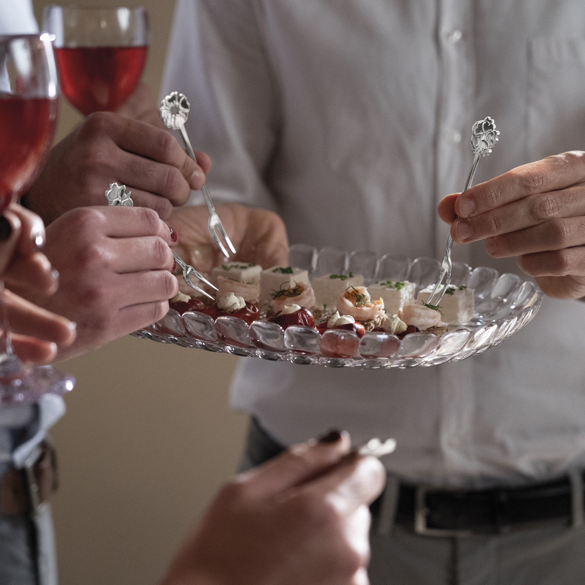 Set 6 furculite pentru aperitive, din otel inoxidabil, colectia Love - GUZZINI - Image 1