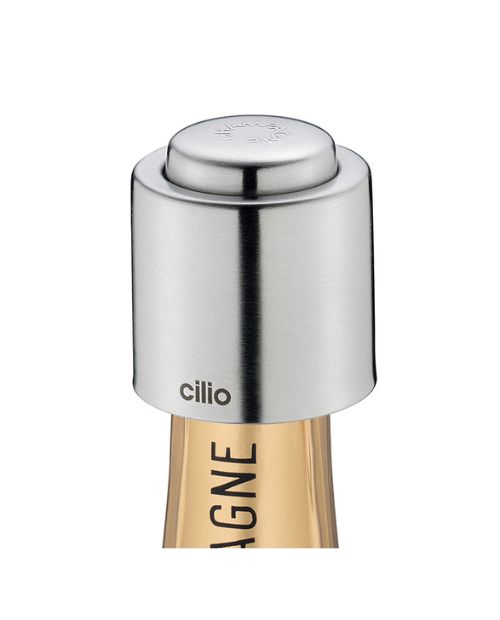 Dop pentru sticla de sampanie, 4.5 cm, otel inoxidabil satinat - CILIO