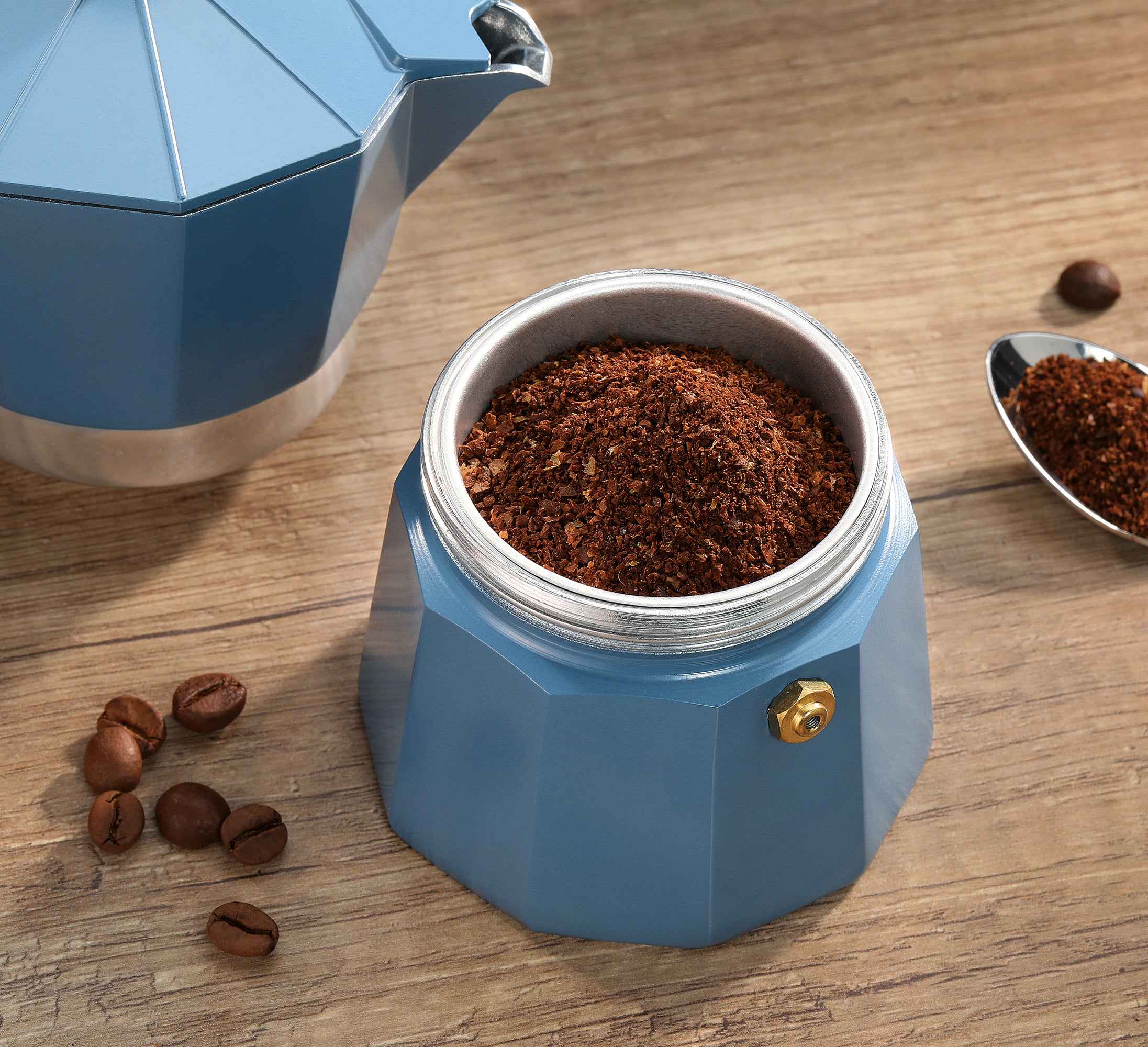 Espressor, 6 cesti, albastru, Legno - CILIO
