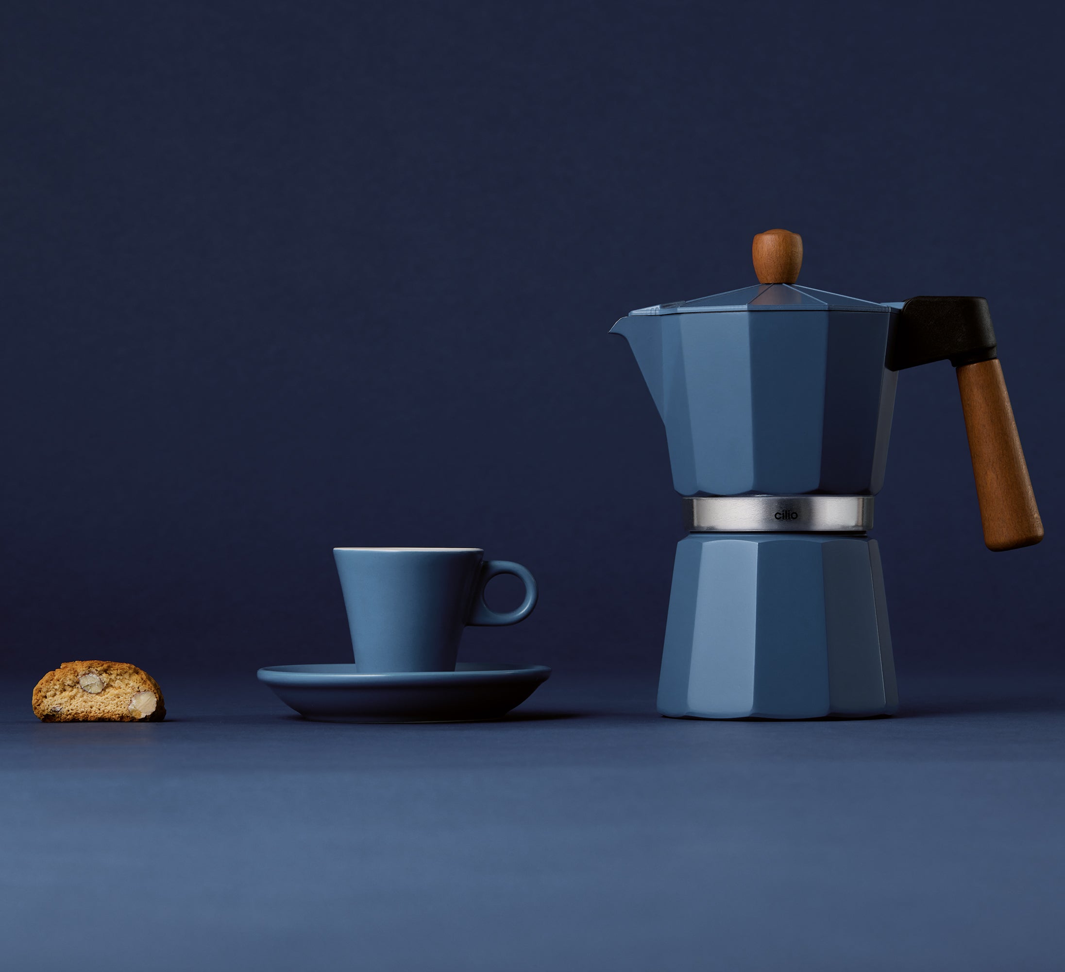 Espressor, 6 cesti, albastru, Legno - CILIO