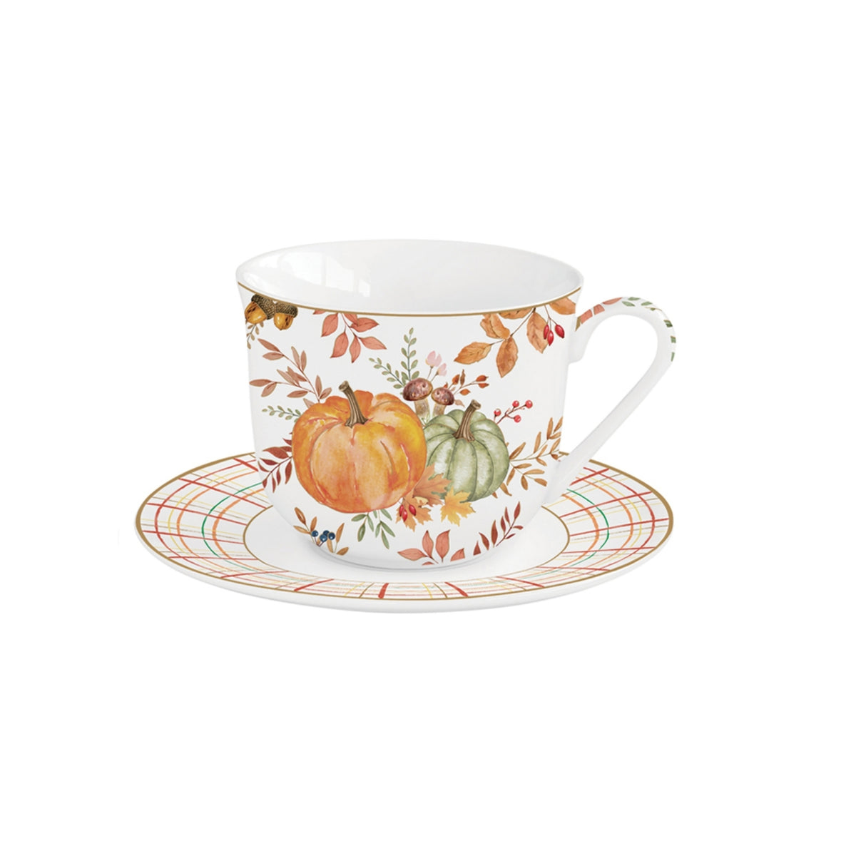 Cana si farfurie din portelan, 370 ml, Harvest - COOKSHOP Specials