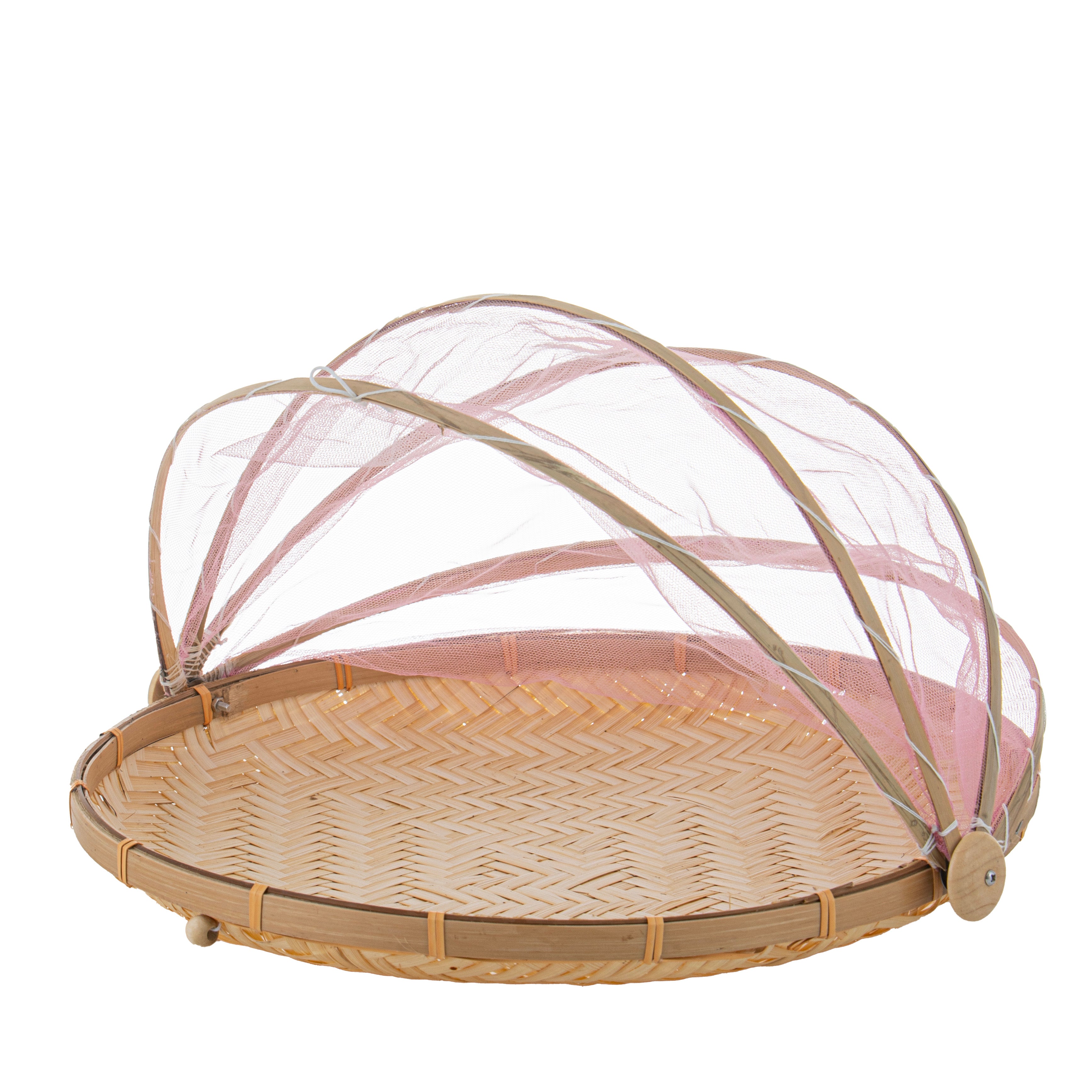 Suport pentru acoperire alimente, bambus, 42 cm, alb/roz/albastru - COOKSHOP SPECIALS