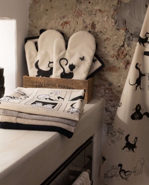 Set  manusa si suport de bucatarie, Dubout, model pisica - SIMONA'S COOKSHOP - Image 1