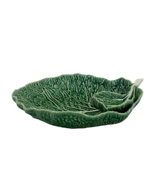 Platou cu bol pentru servire, 34 cm, Couve - Bordallo Pinheiro