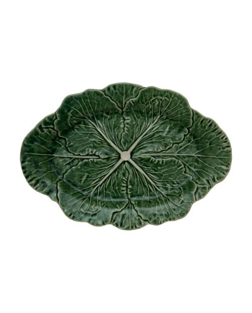 Platou oval, 37.5 cm, Couve - Bordallo Pinheiro