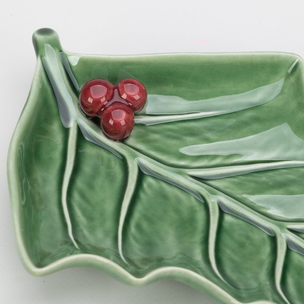 Vas model frunza, 36 cm, colectia Holly - Bordallo Pinheiro - Image 1