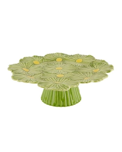 Platou cu picior, ceramica, 37 cm, Maria Flor - Bordallo Pinheiro