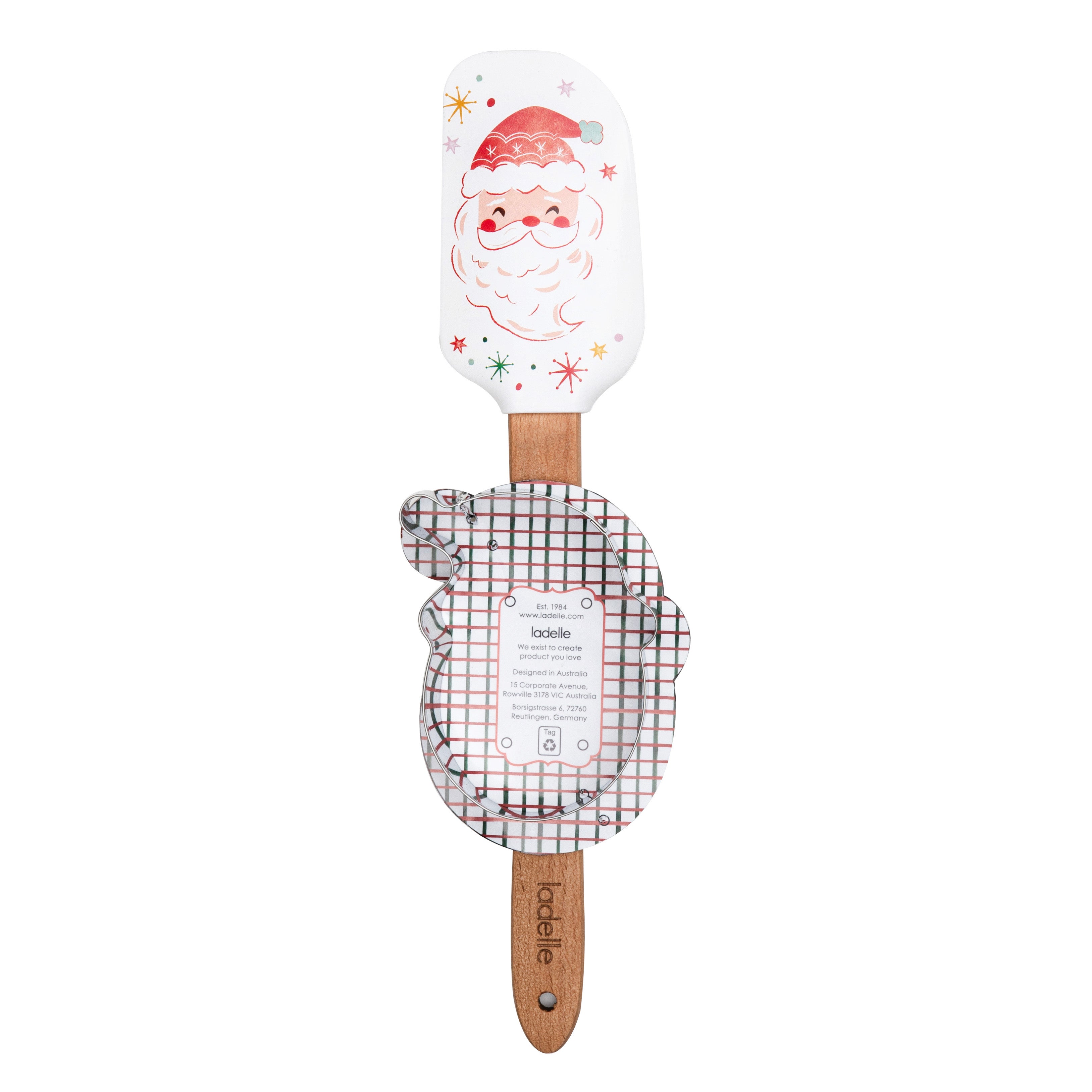 Set spatula cu simboluri de Craciun si forma de biscuiti, Candy - SIMONA'S COOKSHOP