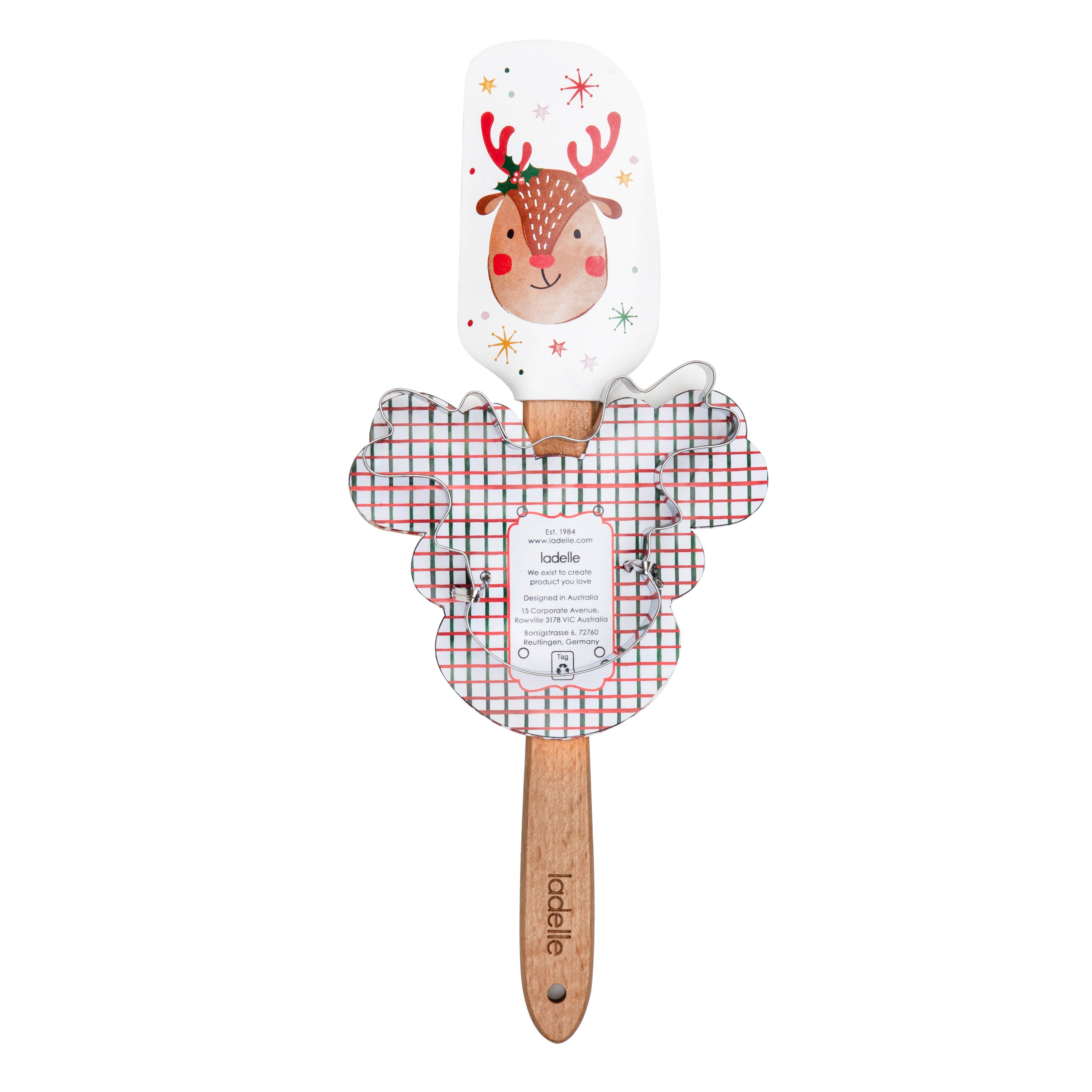Set spatula cu simboluri de Craciun si forma de biscuiti, Candy - SIMONA'S COOKSHOP - Image 2