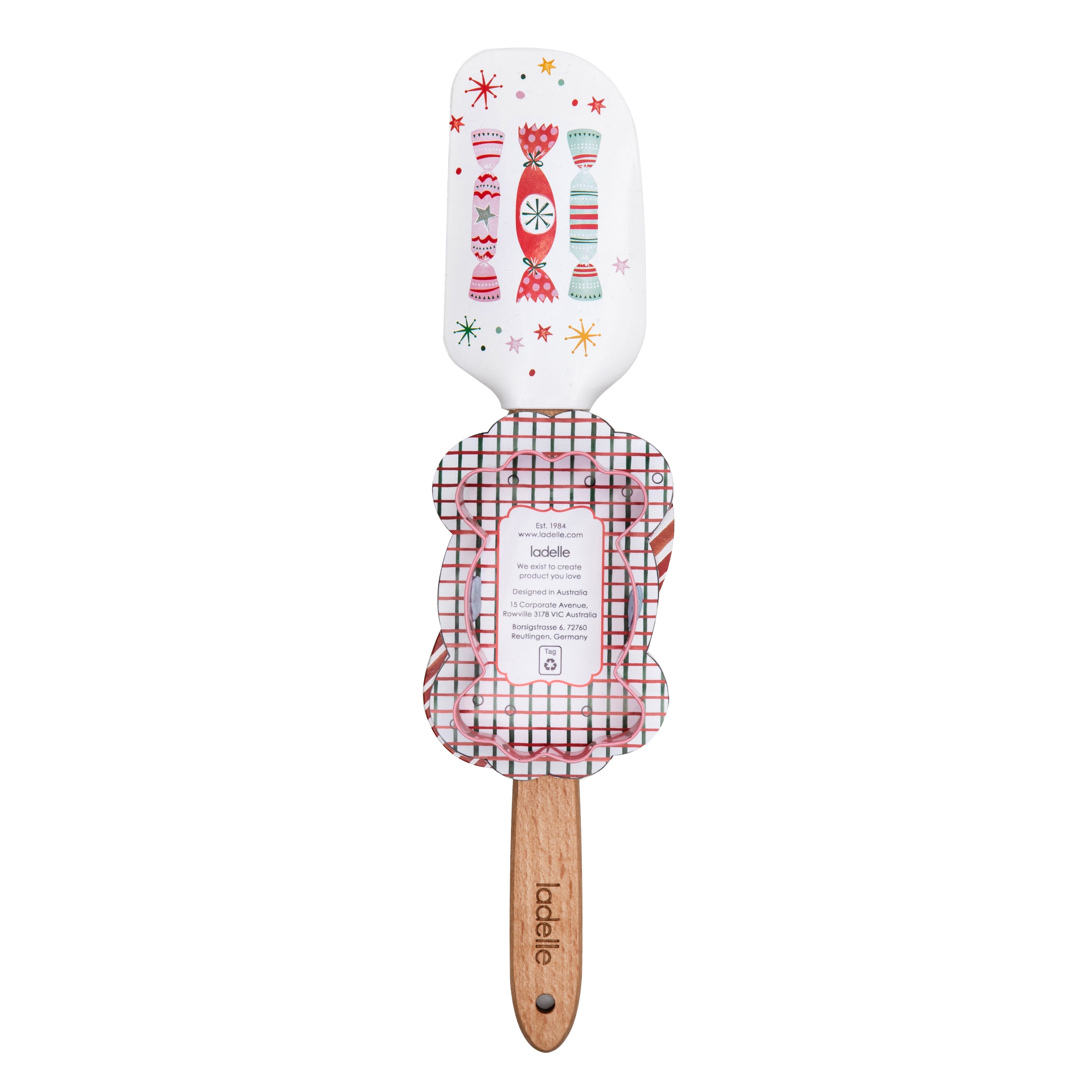 Set spatula cu simboluri de Craciun si forma de biscuiti, Candy - SIMONA'S COOKSHOP - Image 1