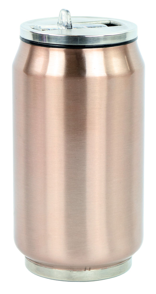Cutie izoterma cu pai, 280ml, culoare cupru - YOKO DESIGN