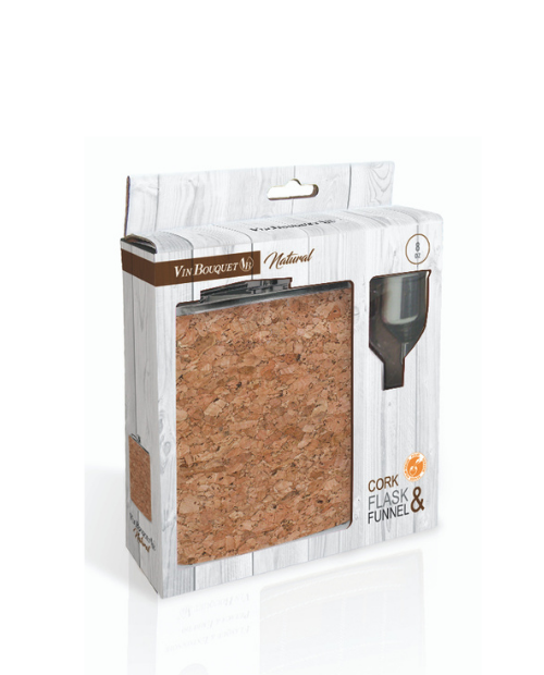 Sticla de buzunar pentru tarie, 240 ml, pluta - VIN BOUQUET - Image 3