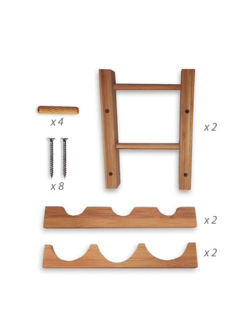 Suport din bambus pentru 6 sticle de vin - VIN BOUQUET - Image 1