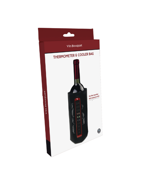 Husa pentru racirea sticlelor de vin, cu termometru si velcro - VIN BOUQUET - Image 4