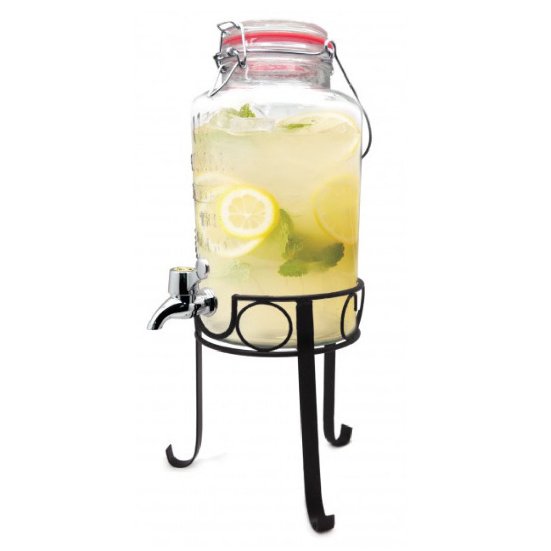 Recipient pentru bauturi racoritoare, cu stand, sticla, 3 Litri - VIN BOUQUET