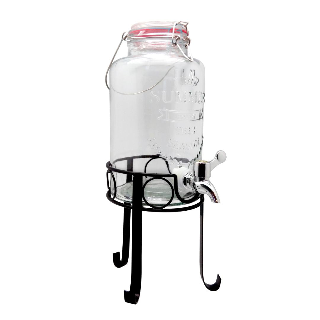 Recipient pentru bauturi racoritoare, cu stand, sticla, 3 Litri - VIN BOUQUET - Image 1