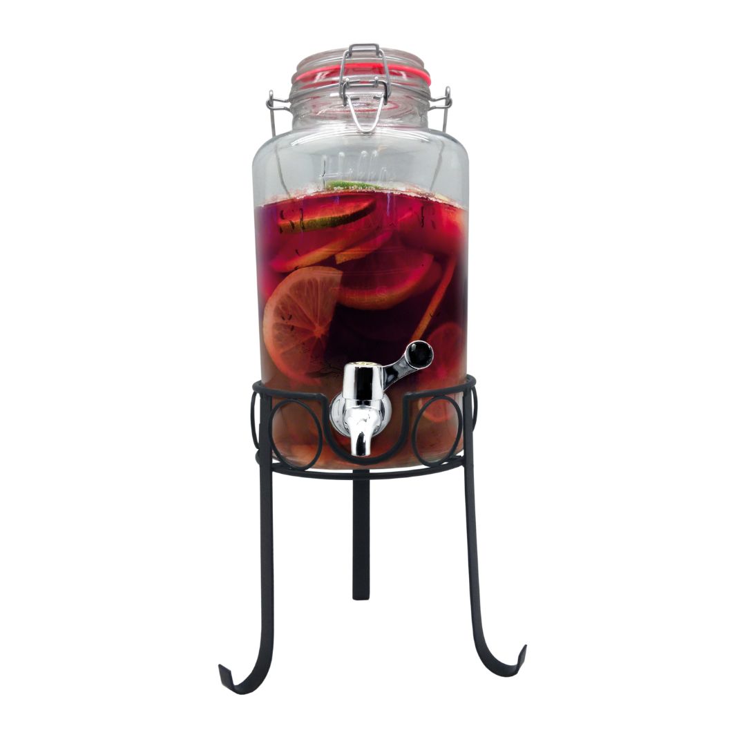 Recipient pentru bauturi racoritoare, cu stand, sticla, 3 Litri - VIN BOUQUET - Image 3