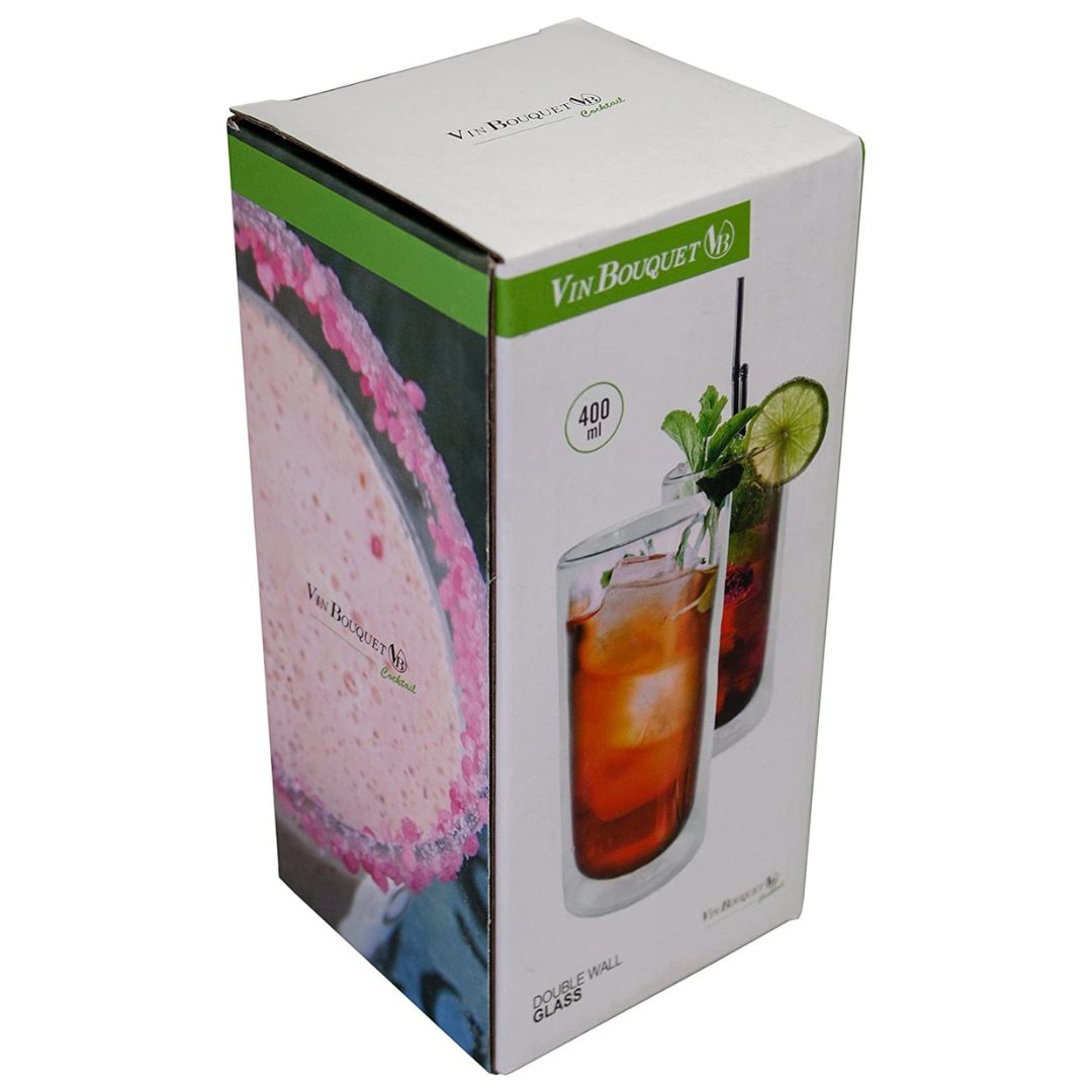 Pahar cu pereti dubli, 400 ml, sticla - VIN BOUQUET - Image 5