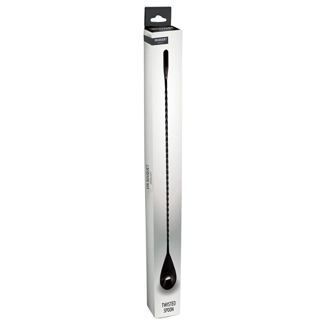 Lingurita rasucita pentru cocktailuri, 30 cm, inox, colectia Moonlight - VIN BOUQUET - Image 1